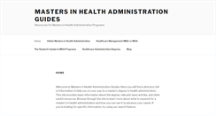 Desktop Screenshot of mastersinhealthadministrationguides.org