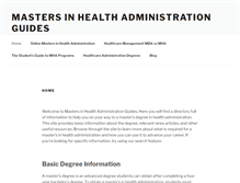 Tablet Screenshot of mastersinhealthadministrationguides.org